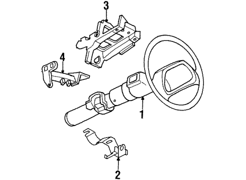 1997 Buick LeSabre Steering Column Assembly Diagram