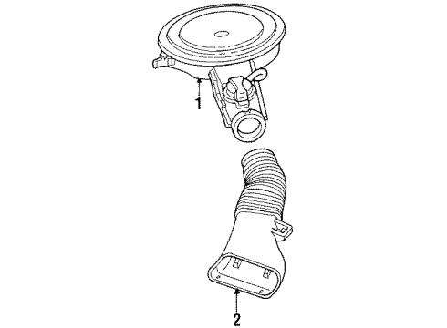 1984 Pontiac Firebird Air Inlet - Air Diagram 3 - Thumbnail