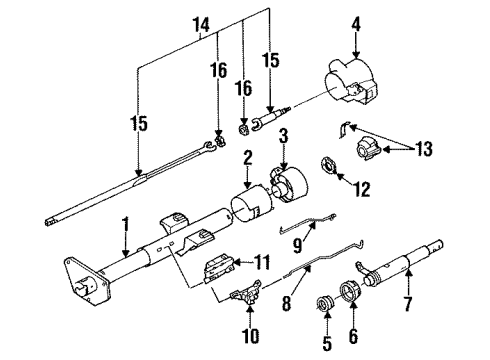 1993 Buick Commercial Chassis Lock Cover Diagram for 26026508