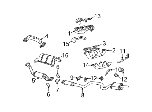 2001 Buick Regal Exhaust Pipe Gasket Diagram for 15286606