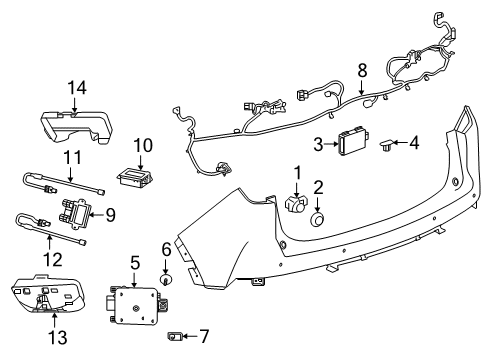 2023 Cadillac XT4 Control Module Diagram for 85520190