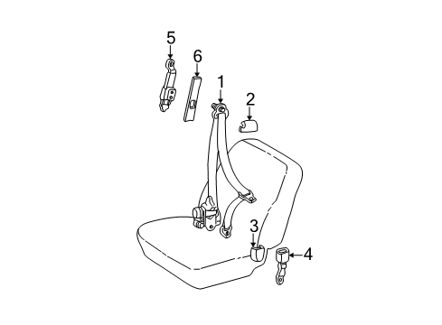2003 Pontiac Vibe Height Adjuster Diagram for 88970694