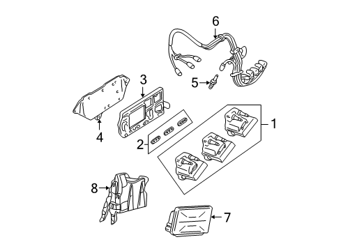 2000 Oldsmobile Alero Cable Set Diagram for 19170845