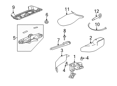 2009 Cadillac SRX Fog Lamp Assembly Retainer, Front Rear Diagram for 11518201