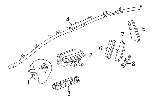 2019 Buick LaCrosse Passenger Air Bag Diagram for 84601887