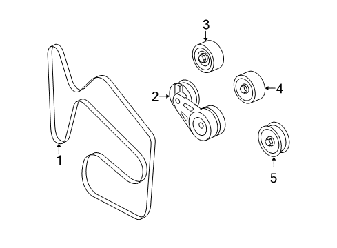 2008 Saturn Vue Serpentine Belt Diagram for 12577770