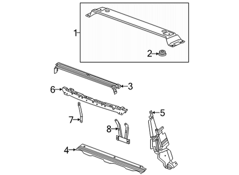 2024 GMC Hummer EV SUV Radiator Support Diagram