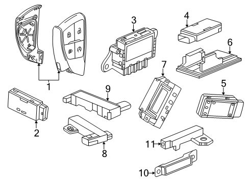 2024 Chevy Blazer EV Keyless Entry Components Diagram