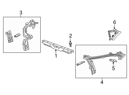 2024 GMC Terrain Radiator Support Diagram