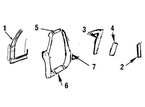 1986 Chevy K5 Blazer Rocker Panel, Passenger Side Diagram for 14095608
