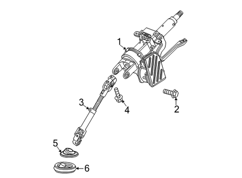 2023 Buick Encore GX Steering Column Assembly Diagram