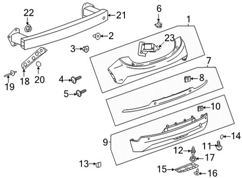 2023 Chevy Bolt EV Impact Bar Diagram for 42519275