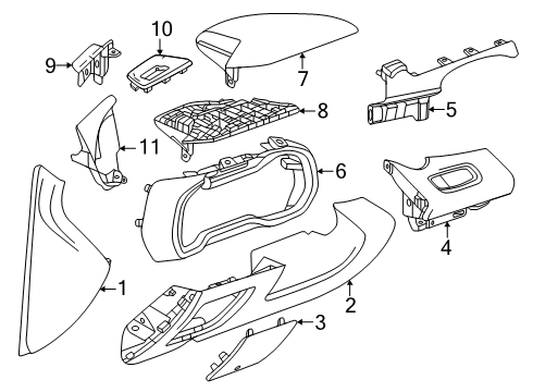 2024 Chevy Trax Instrument Panel Components Diagram