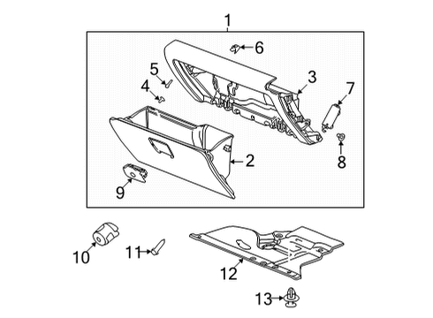 2024 GMC Hummer EV SUV Glove Box Diagram