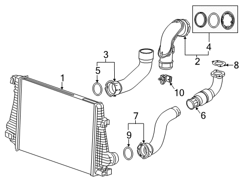 2018 Cadillac ATS Radiator Diagram for 84356897