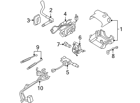2006 Buick Terraza Tilt Lever Diagram for 88963454