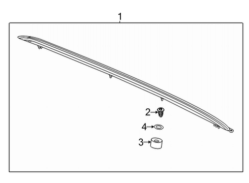 2023 Cadillac Escalade ESV Luggage Carrier Diagram 2 - Thumbnail