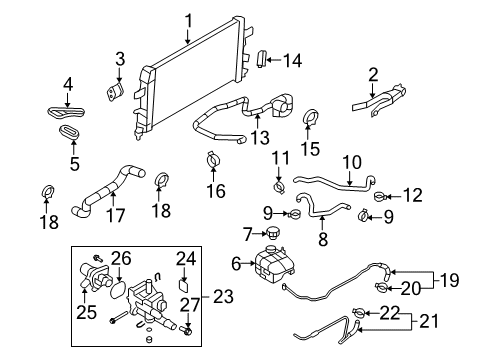 2008 Saturn Astra By-Pass Hose Diagram for 55562372
