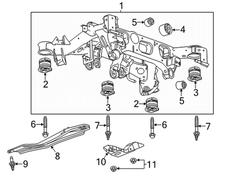2025 Cadillac CT5 Suspension Mounting - Rear Diagram