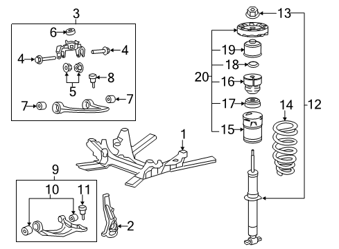 2014 Cadillac CTS Front Suspension Components Diagram 11 - Thumbnail
