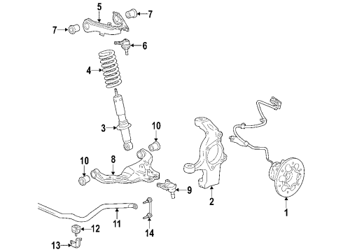 2005 Chevy Colorado Lower Control Arm - Front Diagram