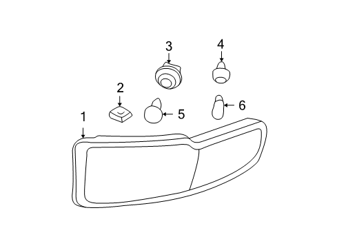 1998 Buick Park Avenue Park & Signal Lamps Diagram