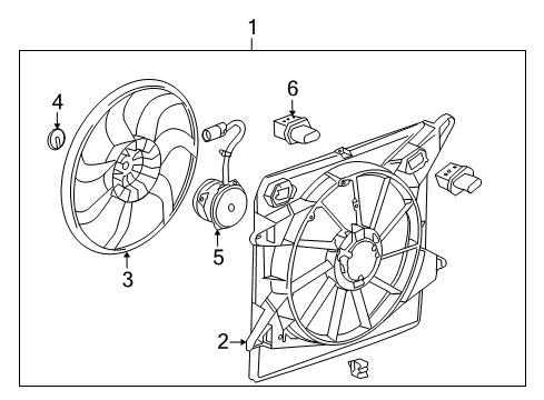 2010 Cadillac SRX Cooling Fan Diagram 2 - Thumbnail