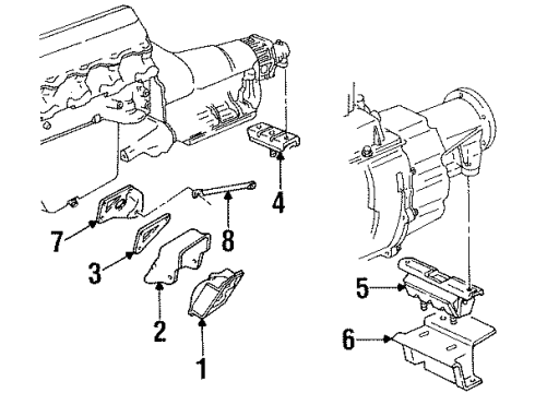 1993 Chevy K3500 Engine & Trans Mounting Diagram