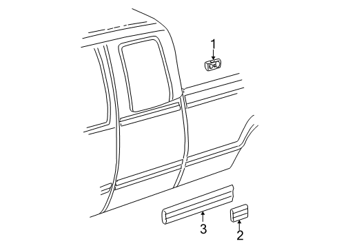 2005 Chevy Silverado 2500 HD Exterior Trim - Cab Diagram