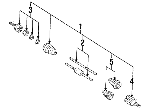 1990 Chevy Lumina Axle Shaft - Front Diagram