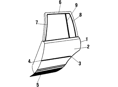 1987 Oldsmobile Cutlass Supreme Outer Panel, Passenger Side Diagram for 20178368