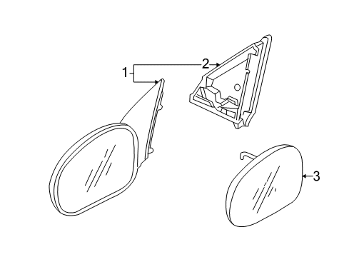 2005 Pontiac GTO Outside Mirrors Diagram