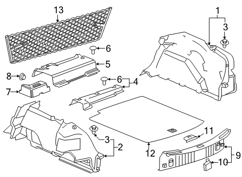 2018 Buick LaCrosse Interior Trim - Rear Body Diagram