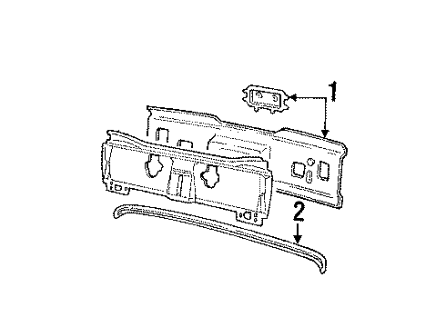 1989 Buick LeSabre Exterior Trim - Rear Body Diagram