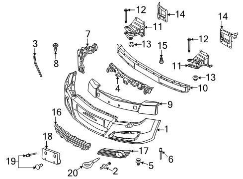 2008 Saturn Astra Outer Reinforcement Rivet Diagram for 90589346