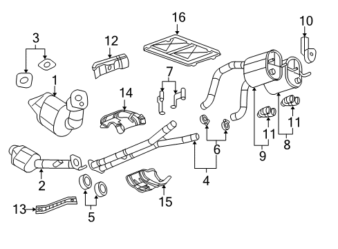 2012 Chevy Corvette Exhaust Components Diagram