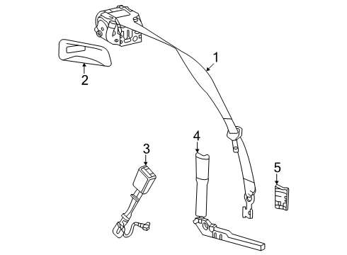 2025 Chevy Corvette Front Seat Belts Diagram