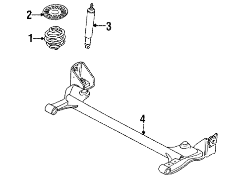 1985 Chevy Spectrum Shocks & Suspension Components - Rear Diagram