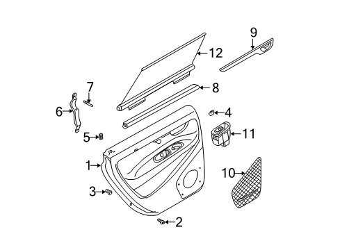 Molding, Passenger Side Diagram for 8658957