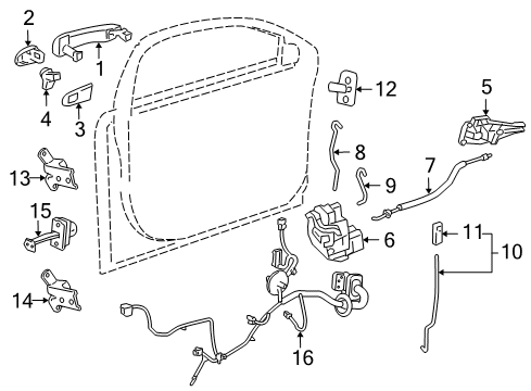 2016 Chevy Cruze Limited Front Door Diagram