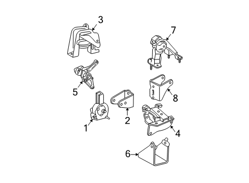 2003 Pontiac Vibe Side Mount Diagram for 88973357