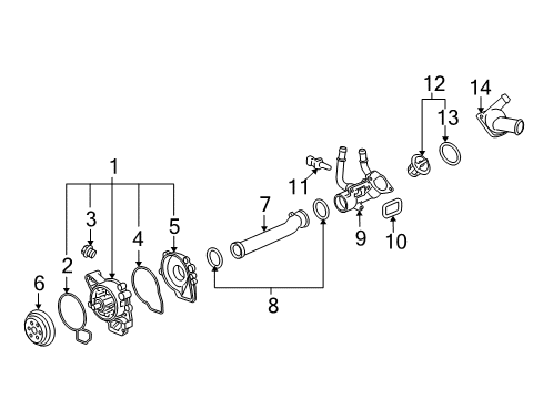 2015 Chevy Captiva Sport Water Pump Diagram