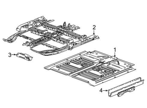 2022 Chevy Bolt EUV Floor & Rails Diagram