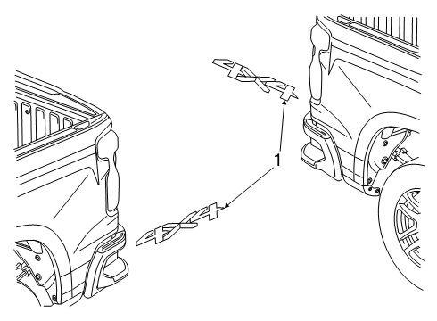 2024 Chevy Silverado 1500 Stripe Tape Diagram
