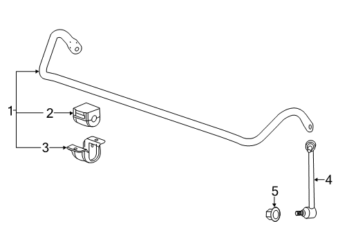 2016 Cadillac ATS Stabilizer Bar & Components Diagram