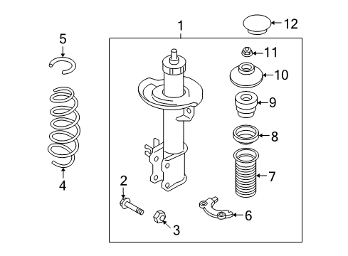 2008 Saturn Astra Struts & Components Diagram