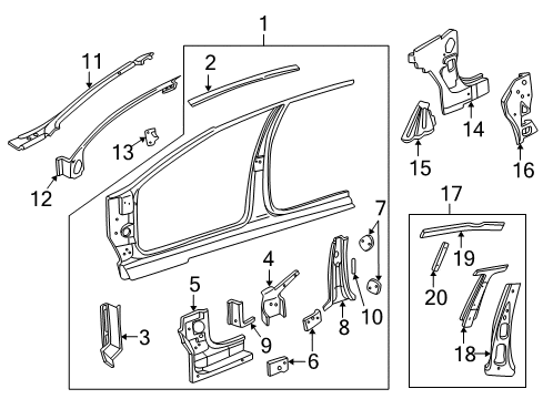2002 Pontiac Sunfire Sound Absorber, Front Passenger Side Diagram for 22707271