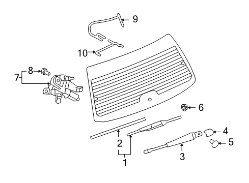 2008 Saturn Vue Wiper & Washer Components Diagram
