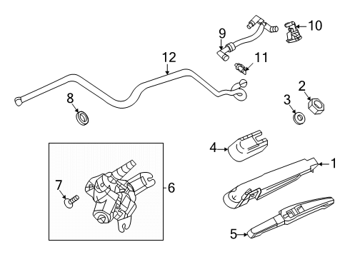 2025 Chevy Equinox Wiper & Washer Components Diagram