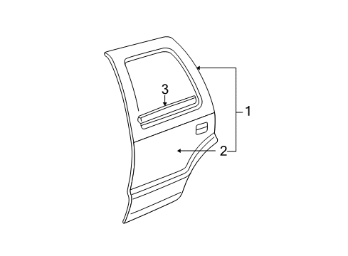 2002 Chevy Trailblazer Door & Components Diagram
